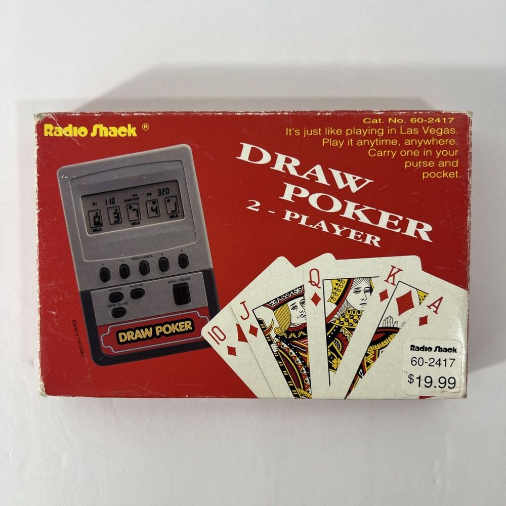 Vintage 80s Radio Shack Draw Poker Card Game - In Original Box - Works